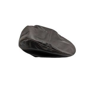 VINTAGE Genuine Leather Newsboy Style Cap